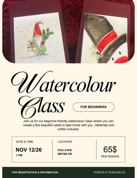 Workshop - Watercolour class Nov 12 2026