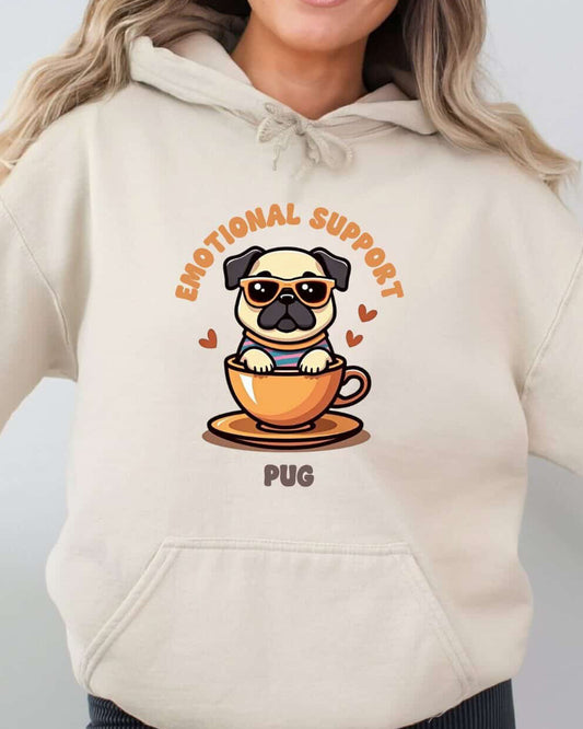 Emotional Support Pug hoodie
